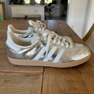 Adidas Samba OG Metallic Silver Sneakers W7